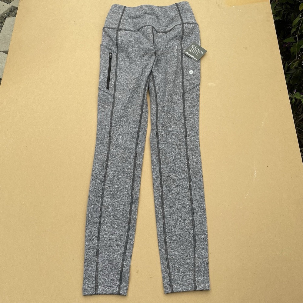 NEW Eddie Bauer Women's Black White Crossover Trail Advent Leggings XS Outdoor
